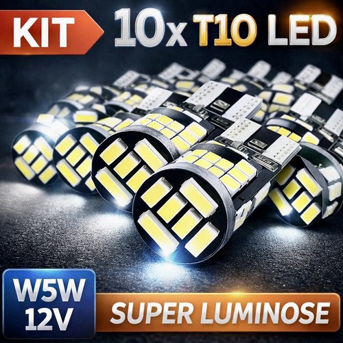10x lampadine led t10 - 10x, w5w