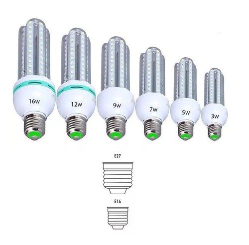 Lampadina led e27 e14 7w - e27, 3w