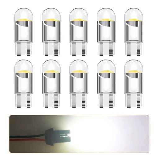 10x lampadine led t10 - w5w, 12v